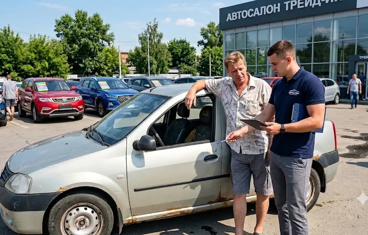 Привез гнилой Рено Логан в трейд-ин, чтобы купить «китайца»: во сколько реально оценили 19-летнюю машину