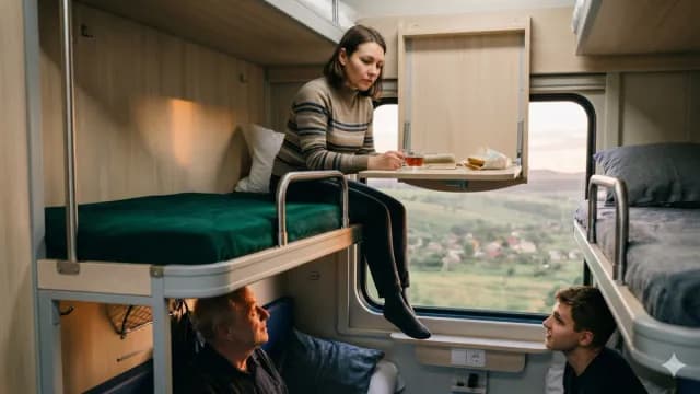 К столику в плацкарте больше не пустят: в новых вагонах их придумали прямо сверху - как теперь будем ездить