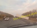 Утром 18 октября в Пензенской области на трассе огромная фура слетела в кювет
