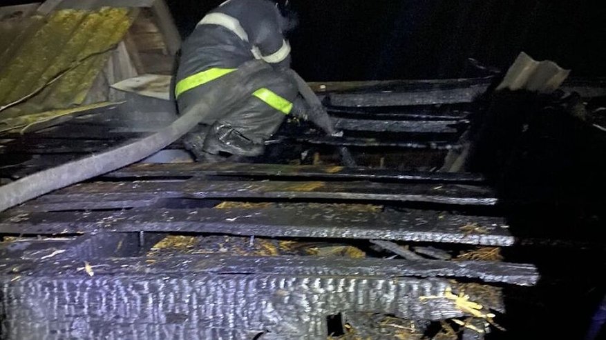 В Пензенской области более 20 огнеборцев ликвидировали пожар