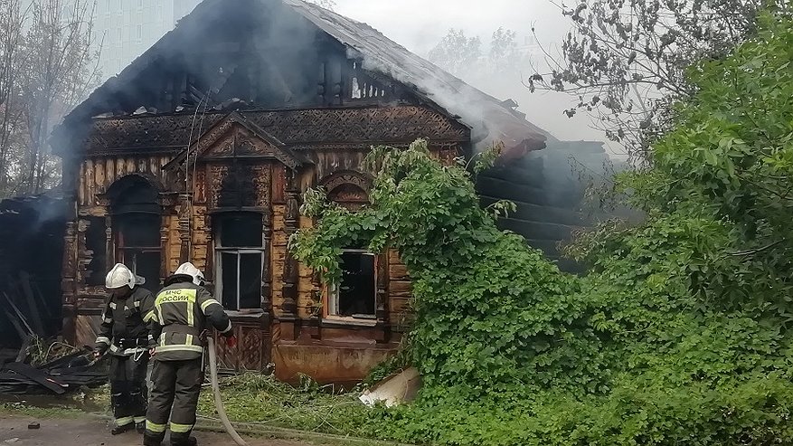 В Пензе произошел пожар на объекте культурного наследия конца XIX века