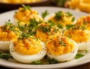 Замораживаю яйца и подаю закуску, которая по вкусу и виду ничем не уступает ресторанной. Рецепт проще, чем кажется