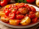 Запекаю картошку с помидорами и луком по особому способу: вкус такой, что съедается все до последней крошки