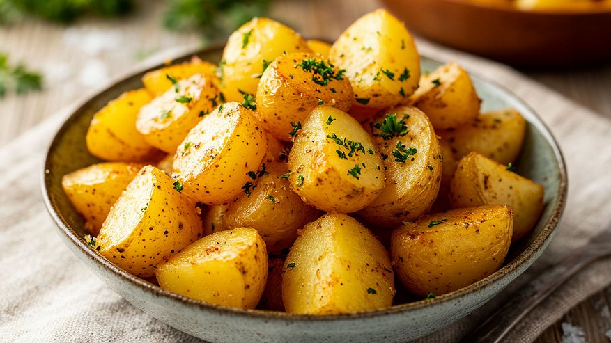 Главная картинка новости: Вкуснятина из картофеля за 5 минут без возни. Получается ничуть не хуже жареного во фритюре - готовится за пару минут