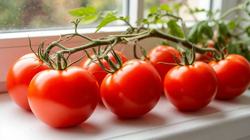 Главная картинка новости: Зимние помидоры на подоконнике: сею в ноябре и получаю мягкие, ароматные плоды к Новому году — список лучших сортов