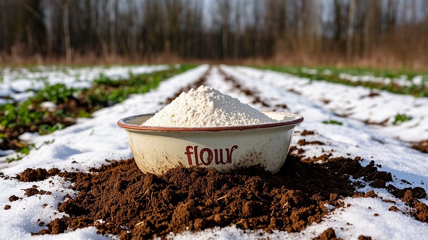 Главная картинка новости: 1 стакан «муки» заменяет 17 килограмм навоза. Раскидываю даже по снегу - и уже весной земля станет лучше чернозёма