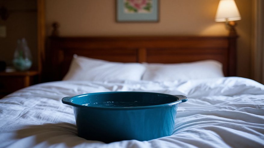 Главная картинка новости: Ставлю таз с водой рядом с кроватью и сплю спокойно всю ночь - избавился от надоевшей проблемы