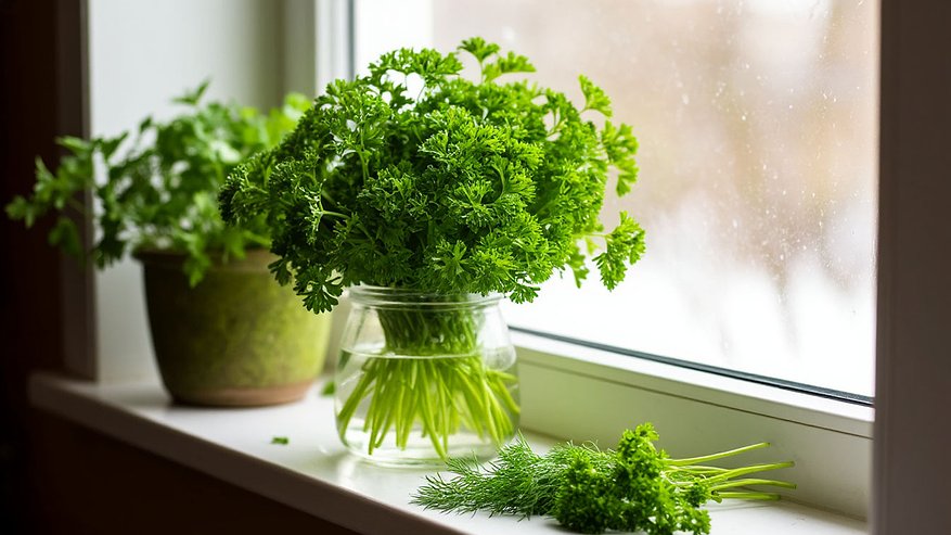 Главная картинка новости: Каждый год зимой выращиваю на подоконнике петрушку - простой способ, чтобы зелень всегда была под рукой